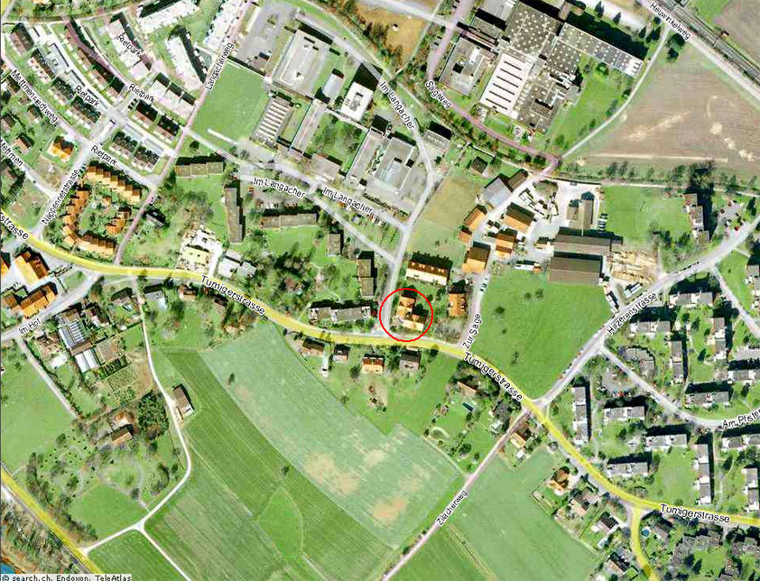 Kartenaussschnitt Greifensee, Tumigerstrasse